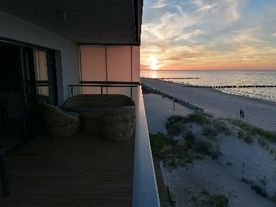 Unterbringung im Apartment direkt am Strand mit Meerblick! 